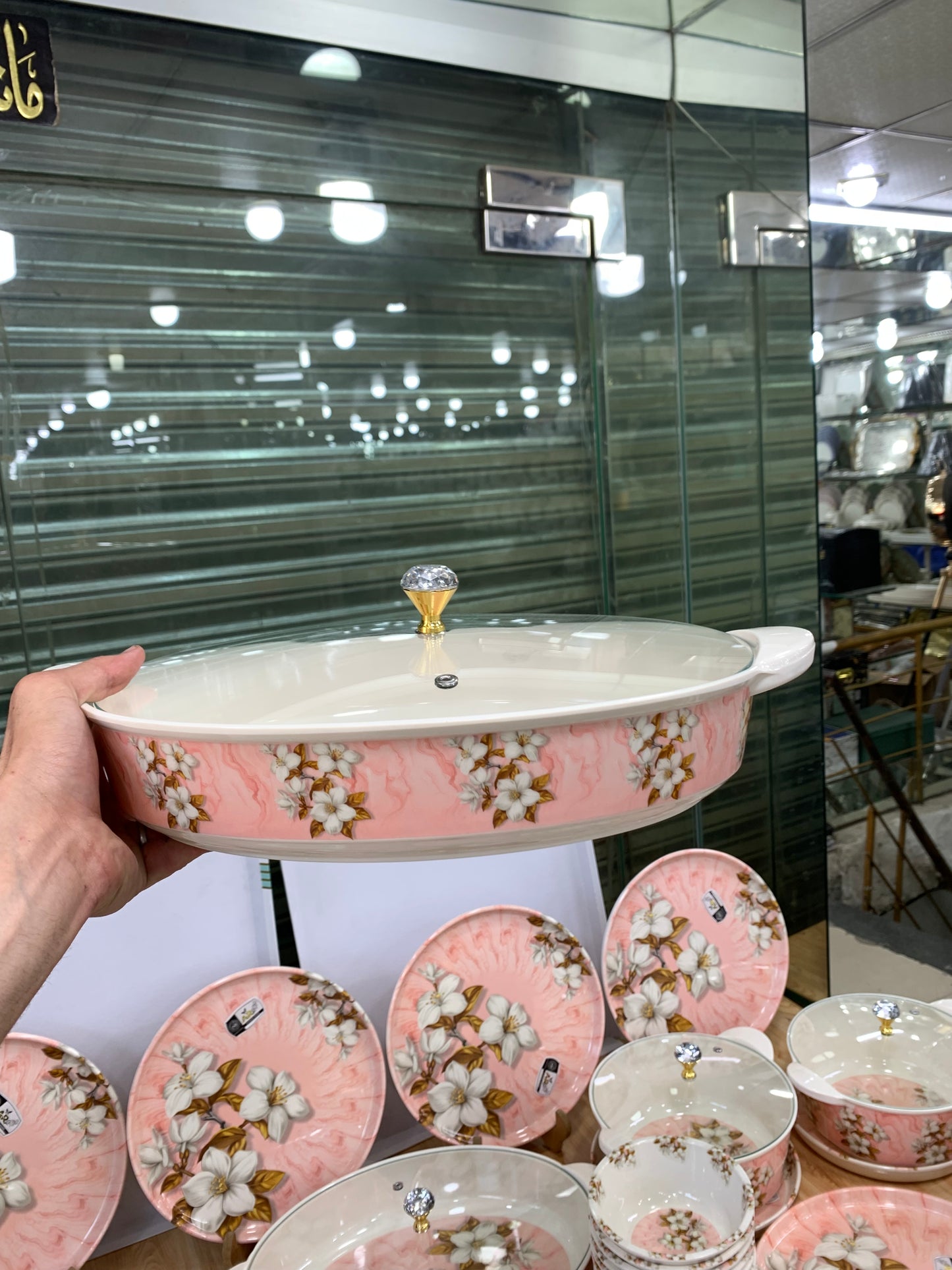 77 PCS DINNER SET DOUBLE GLAZED