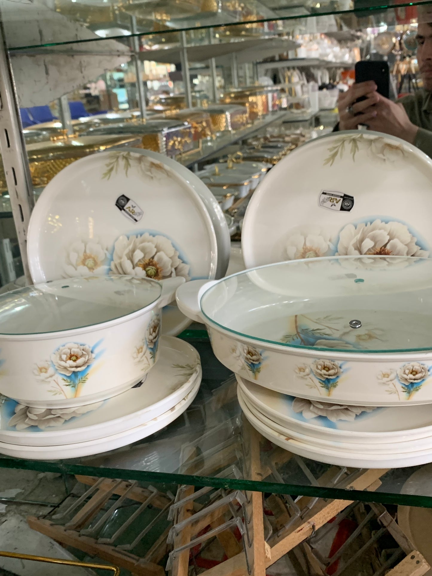 77 PCS DINNER SET DOUBLE GLAZED
