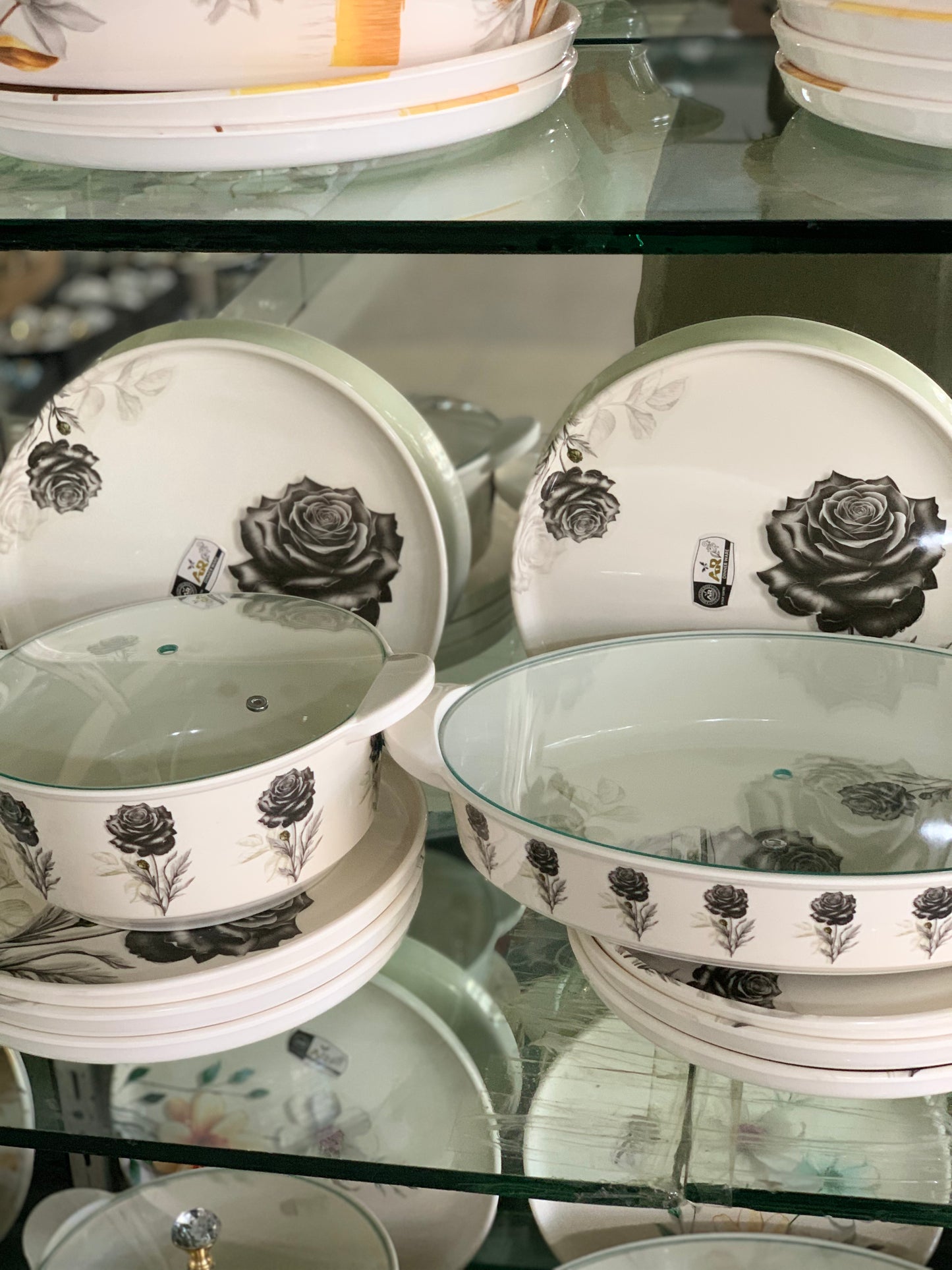 77 PCS DINNER SET DOUBLE GLAZED