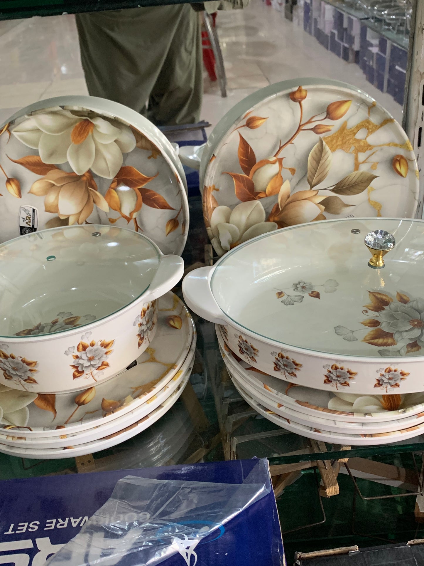 77 PCS DINNER SET DOUBLE GLAZED