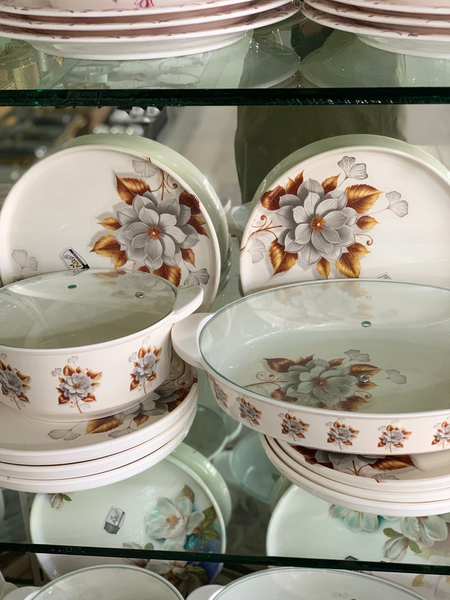 77 PCS DINNER SET DOUBLE GLAZED