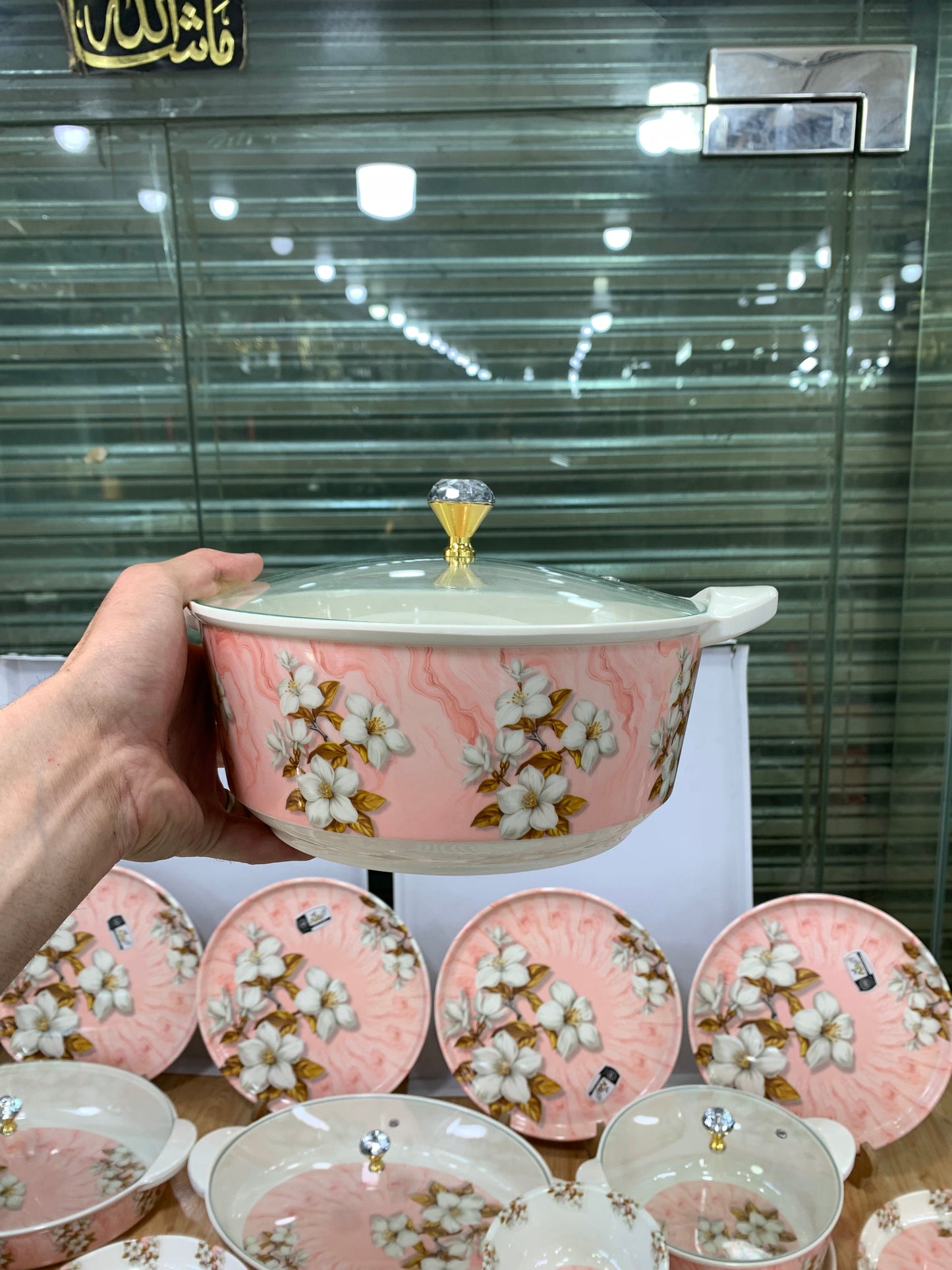 77 PCS DINNER SET DOUBLE GLAZED