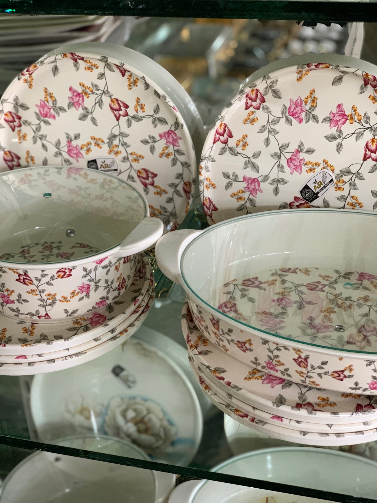 77 PCS DINNER SET DOUBLE GLAZED
