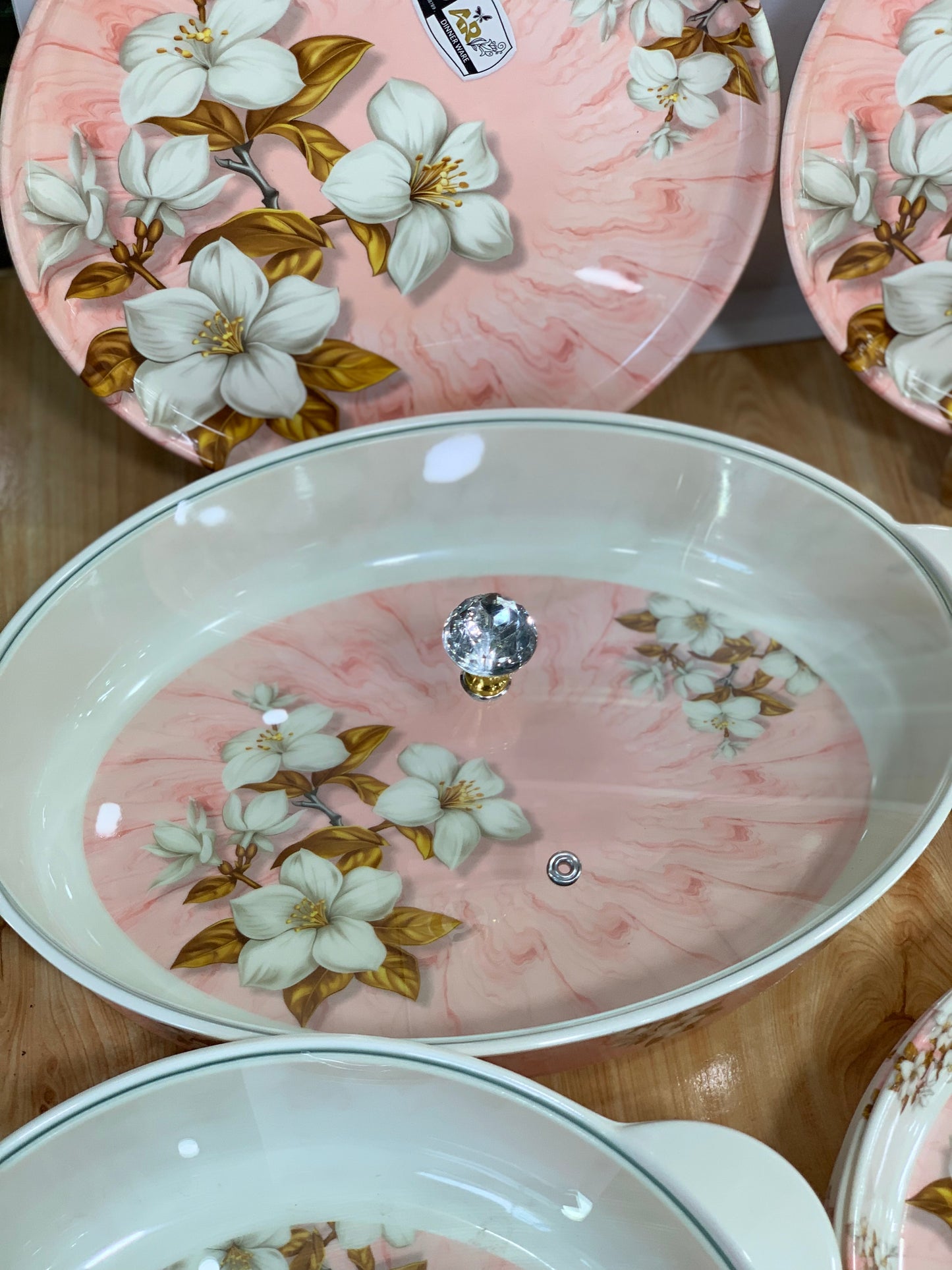 77 PCS DINNER SET DOUBLE GLAZED