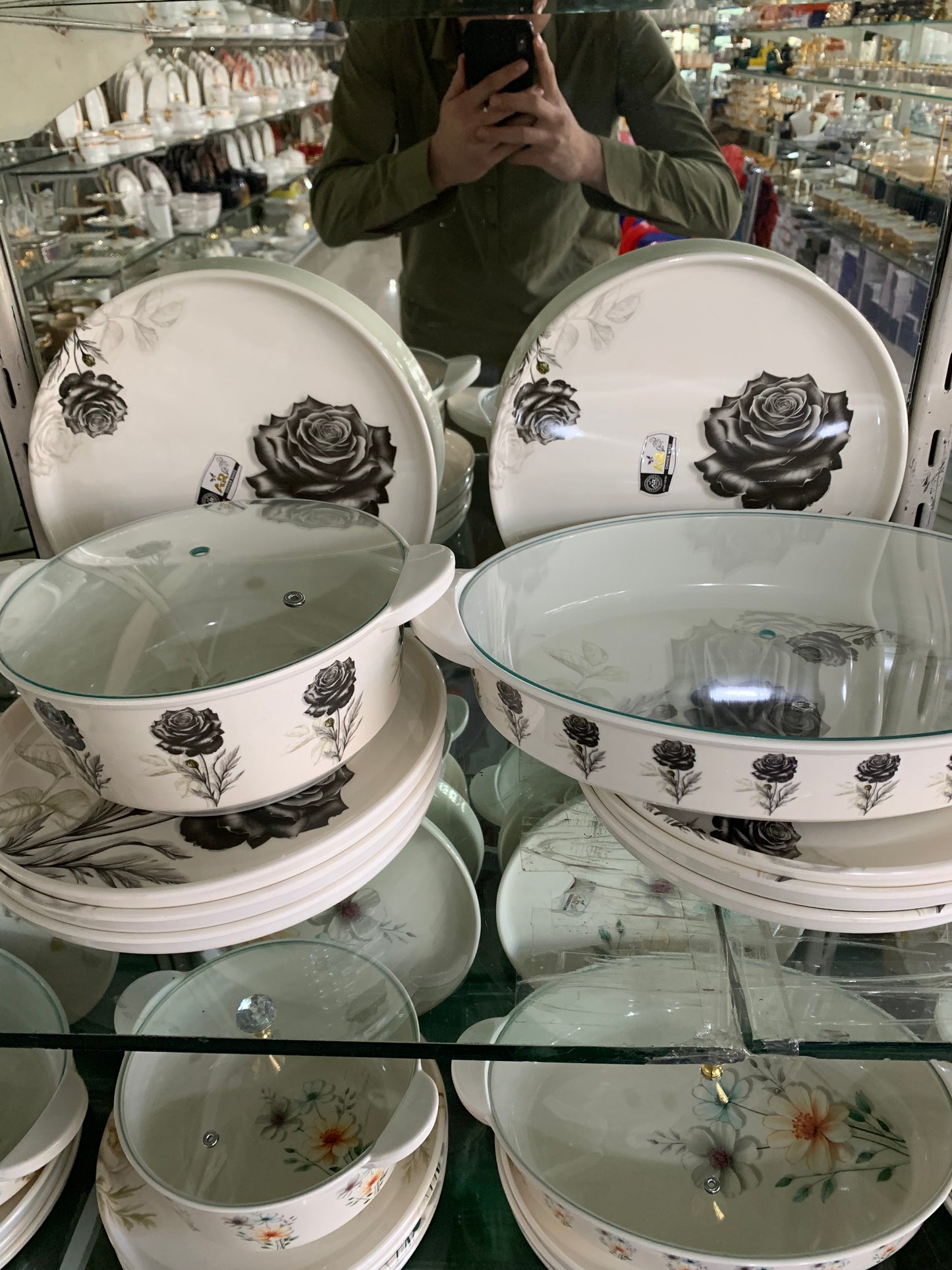 77 PCS DINNER SET DOUBLE GLAZED