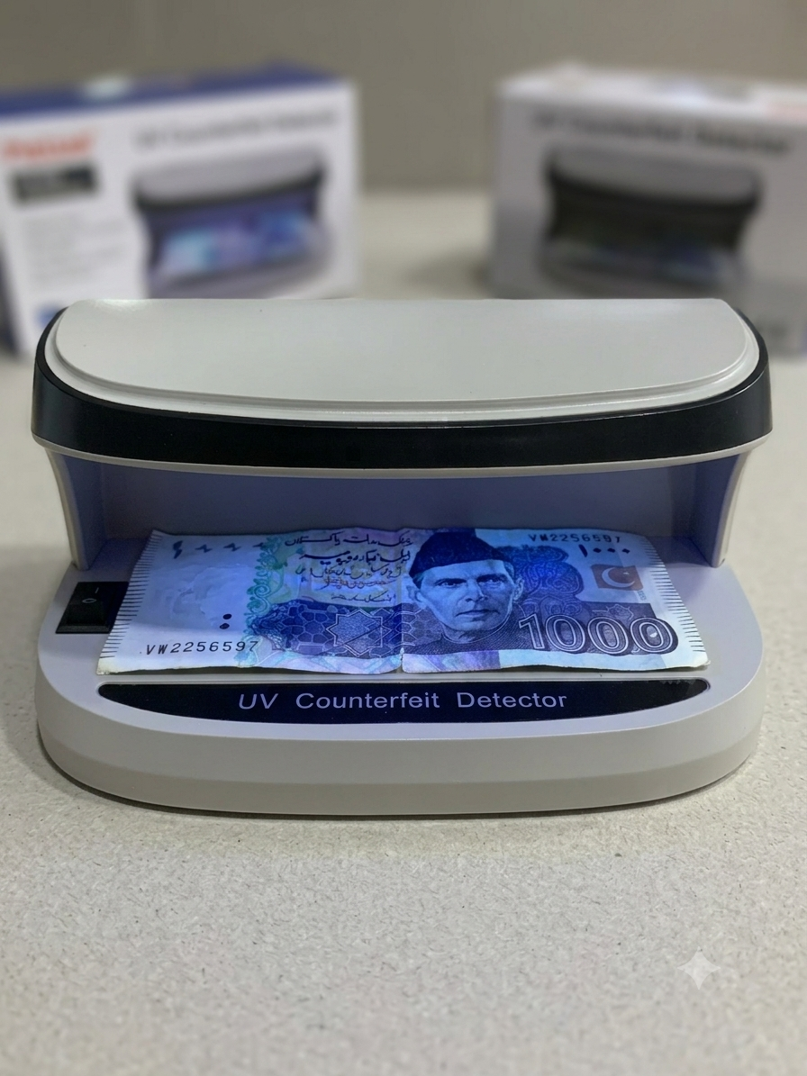 Rechargeable Fake Money Detector – Portable & Accurate Currency Checker