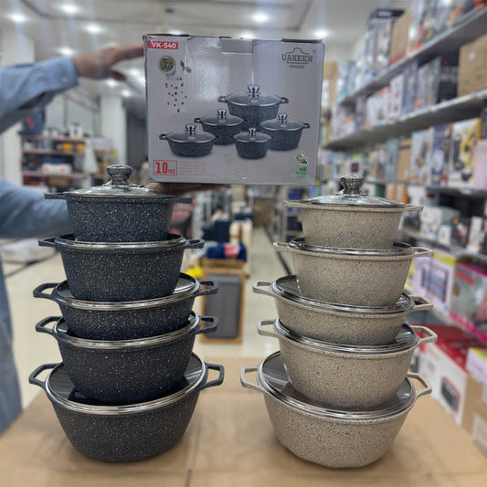 Uakeen 10pcs Granite Coating Cookware Set VK-540