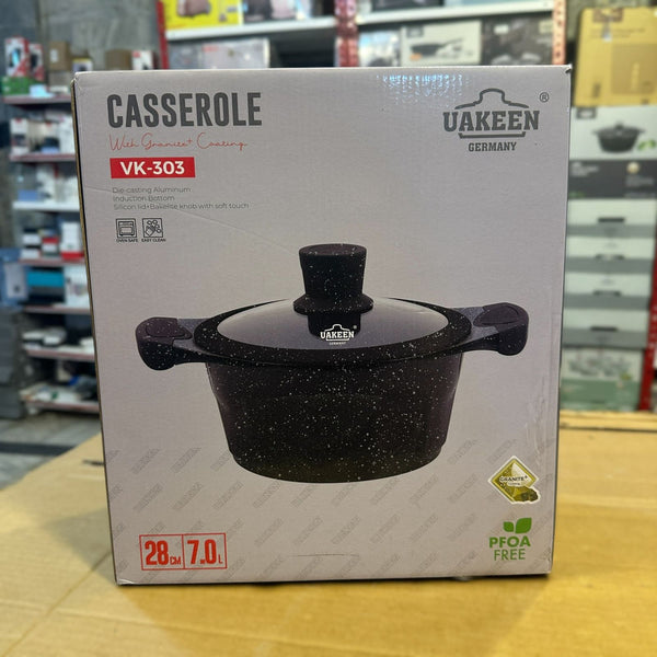 Uakeen Germany Die-Cast Aluminum Casserole 28cm VK-1303