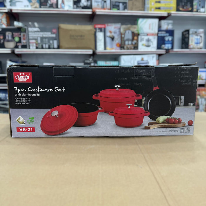 Uakeen Germany Induction Die-Cast Granite Cookware Set 7pcs VK-21