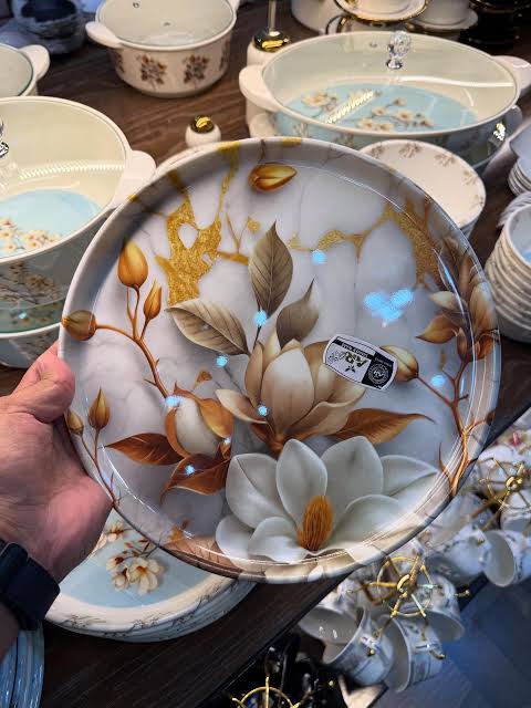77 PCS DINNER SET DOUBLE GLAZED