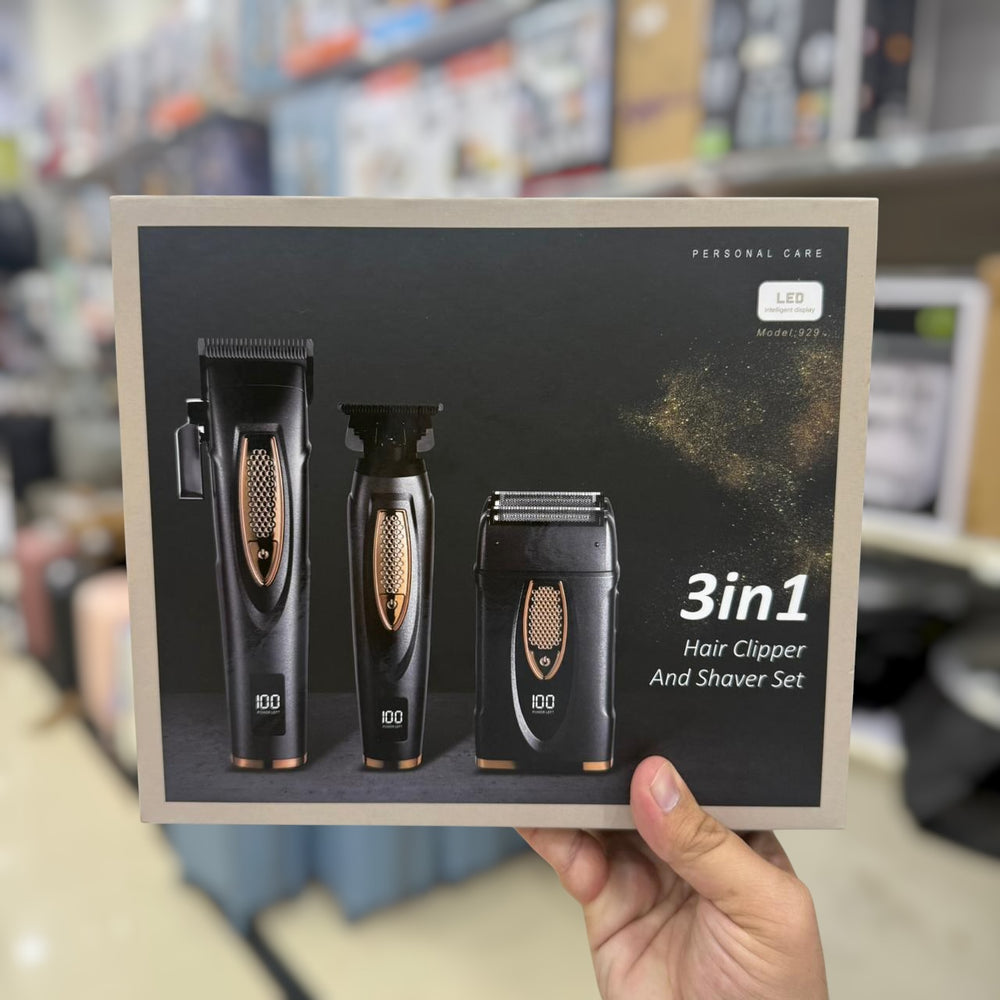 Personal Care 3 in 1 LED Trimmer & Shaver Kit 929