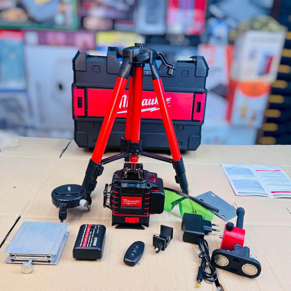 Milwaukee-Style 360° Rechargeable Laser Level