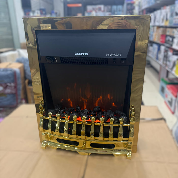Geepas Quartz Tube Log Flame Effect Electric Heater 28579