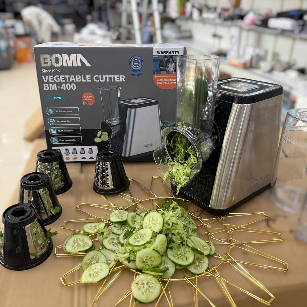 BOMA BM-400 5-in-1 Vegetable Cutter - Stainless Steel Slicer, Grater & Chopper