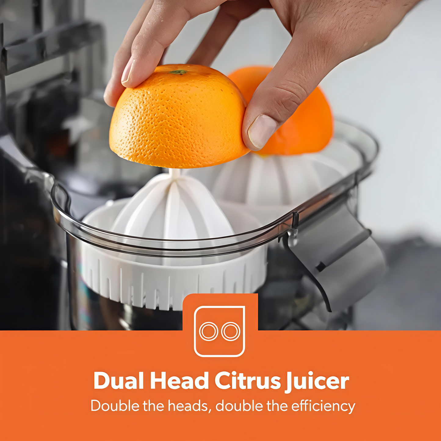 Geepas Double Squeezer Citrus Juicer Red 90W, GCJ5347