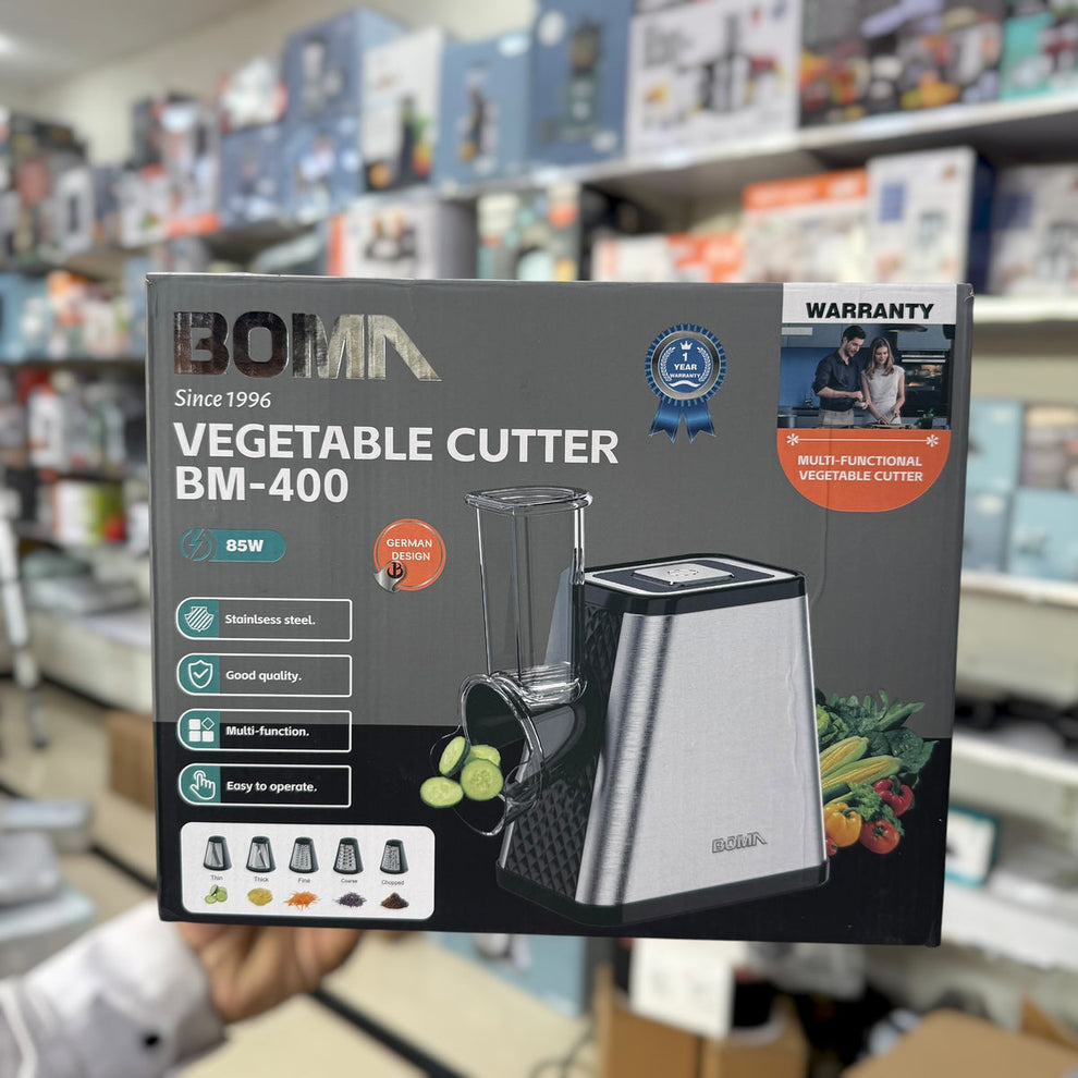 BOMA BM-400 5-in-1 Vegetable Cutter - Stainless Steel Slicer, Grater & Chopper