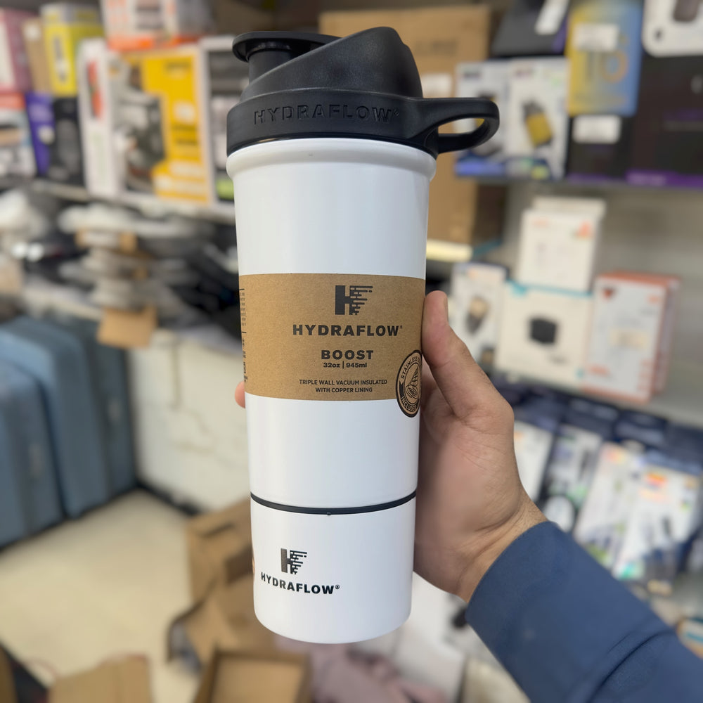 HYDRAFLOW Boost Insulated Protein Shaker Bottle