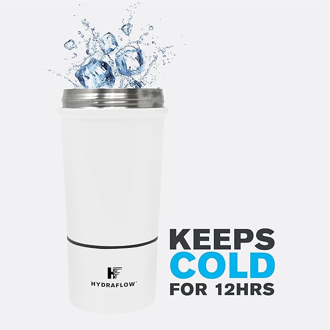HYDRAFLOW Boost Insulated Protein Shaker Bottle