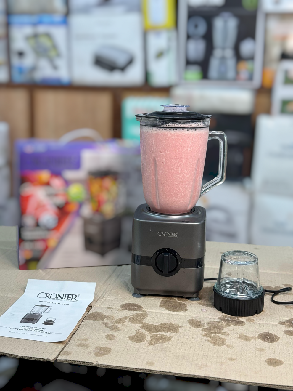 Cronier Professional 2-in-1 Blender & Grinder (Model CR-1120