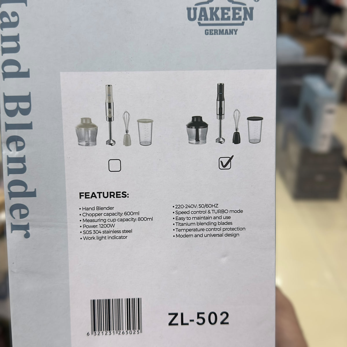 UAKEEN Hand Blender Zl-502